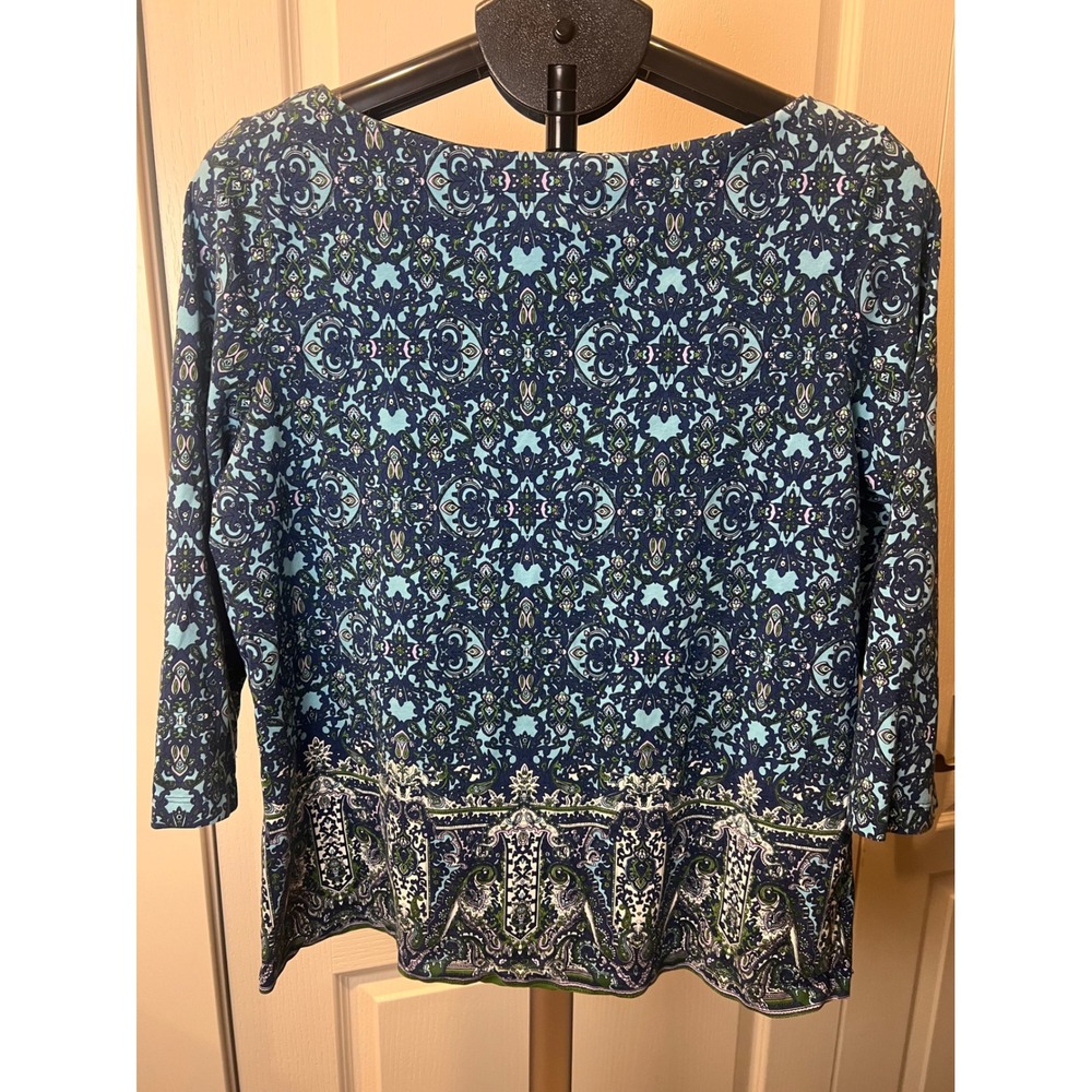 Talbots XL Paisley Boho Tunic Top Eclectic Cottagecore Artsy Maximalist Y2K Fall